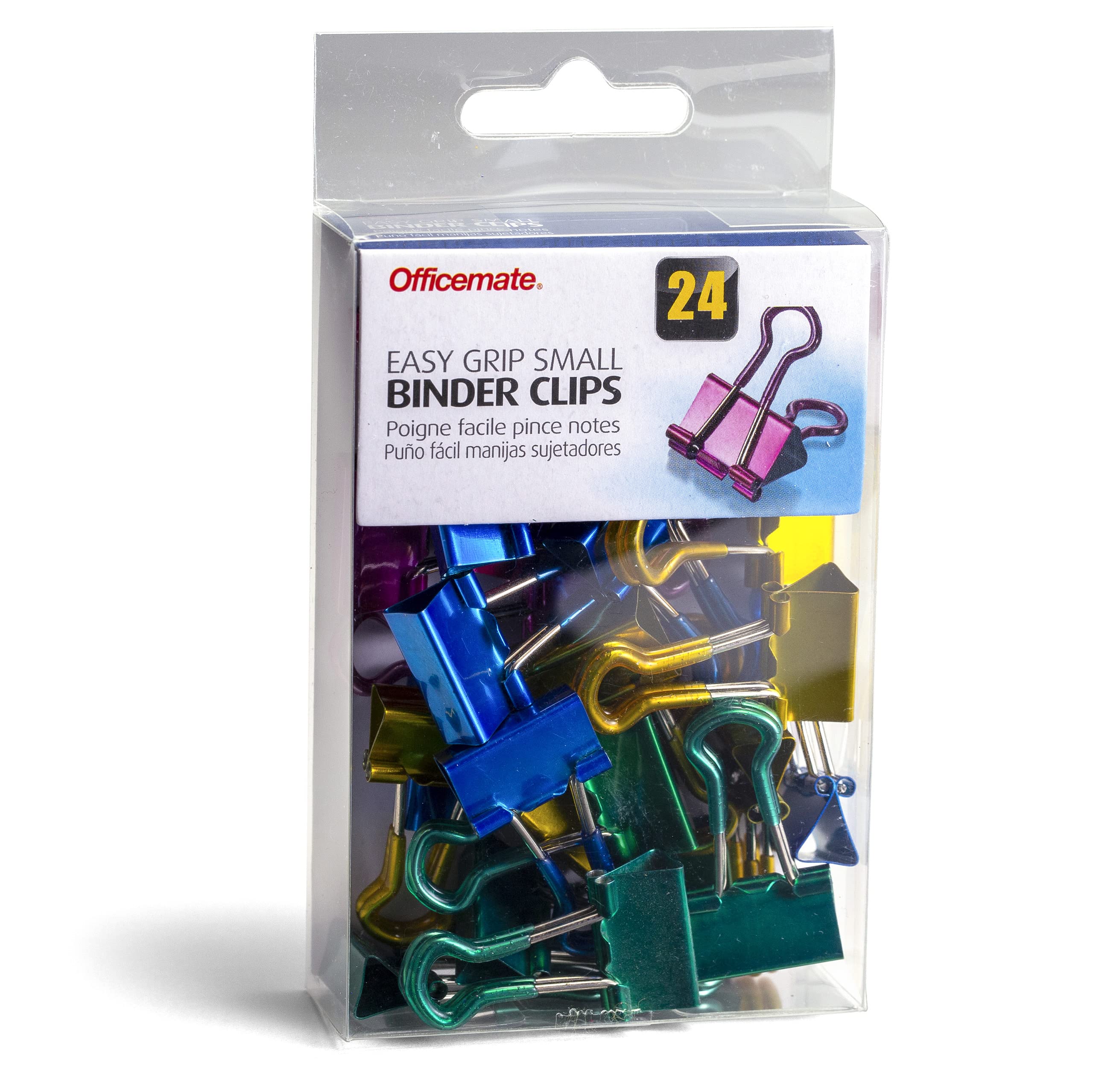 Amazon.com : Officemate Easy Grip Binder Clips, Metallic, Small
